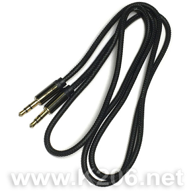 Кабель AUX 3,5mm 1м/сітка