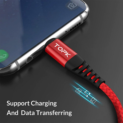 USB кабель TOPK Type-C AN42/Black