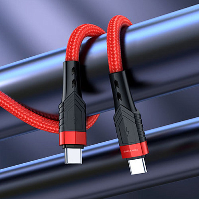 Кабель Type-C to Type-C Borofone BU35 1.2m Red