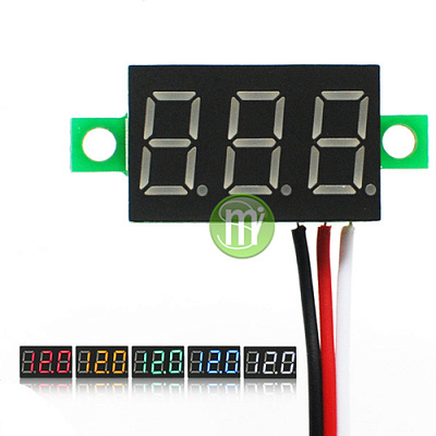 Вольтметр DC 0-100V 0.36" RED