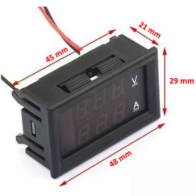 Вольтметр/амперметр 100V/10A-RB V2.0