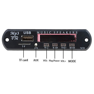 747D Встраиваемый BLUETOOTH MP3 модуль