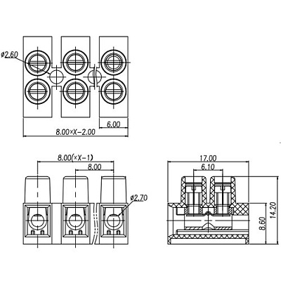 Клемна колодка CY8HW-12P-1.2