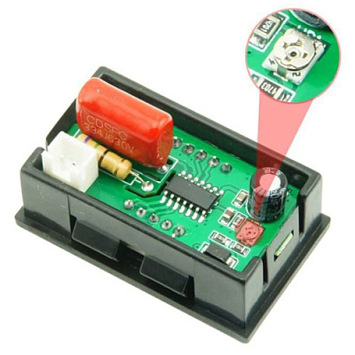 Вольтметр 70~500VAC-PANEL-RED