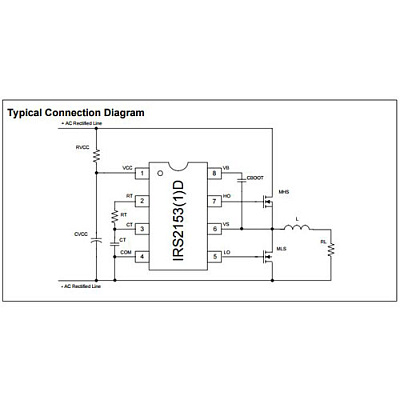 Микросхема IRS2153DPBF