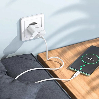 Зарядний пристрій 1*USB Type-C HOCO C94A WHITE