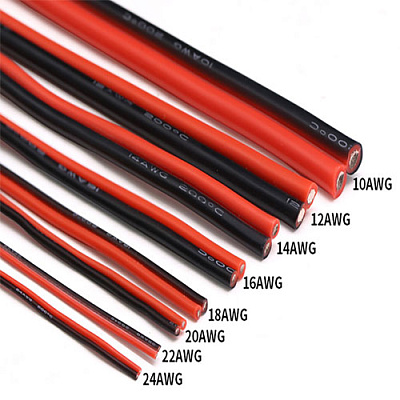 Sil-2X18AWG (2x0.75mm) Red/Black