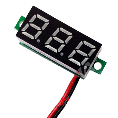 Вольтметр DC2.4-30V-YELLOW (8мм)