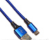 USB кабель Micro-1m-Blue /Нейлон/