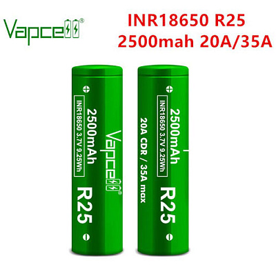 Аккумулятор Vapcell INR18650 R25 2500mAh