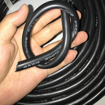 Провід силіконовий SIL-21.2-BLACK (4AWG)