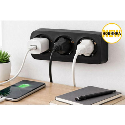Розетка 3 гнезда 16A 250V с заземлением
