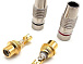 Гнездо RCA silver-gold Ø6.5мм Black