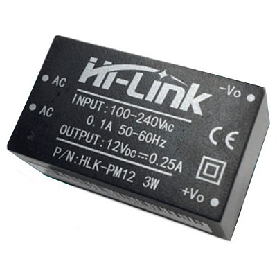 AC-DC перетворювач HLK-PM12 12V/0.25A 3W