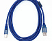 Кабель USB2.0 AM/BM 1.5м синий с фильтром