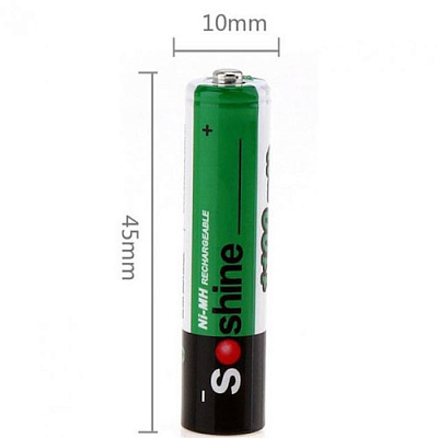 Акумулятор Soshine AAA 1100mAh