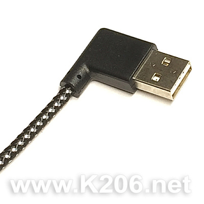 USB кабель кут-Micro-15cm-Black /Нейлон/