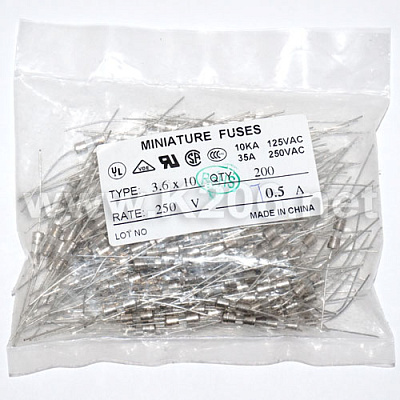 Предохранитель FUSE-F1036L 3,6x10 0,5A