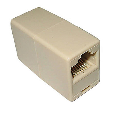З'єднувач RJ-45 8P8C прохідний бежевий