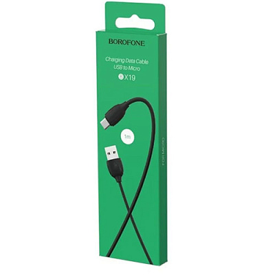 USB кабель BOROFONE-BX19 Micro Black 1m