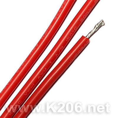Провод силиконовый для щупов 20KV 18AWG RED