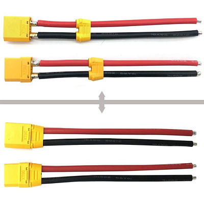 XT90H-F/M AMASS (пара) з проводом 10AWG 200mm