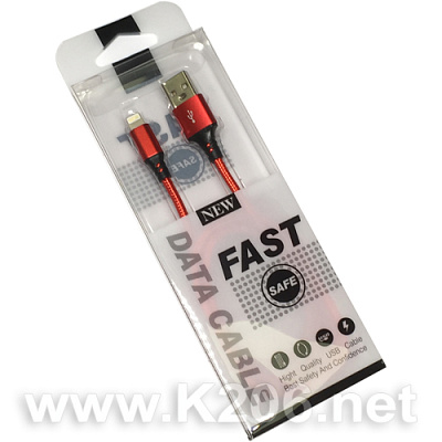 USB кабель iPhone-1m-RED /Нейлон/
