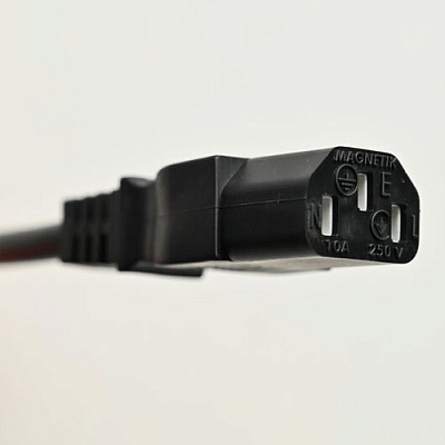 Шнур мережевий C13 3х1.00мм² 1.8м Чорний
