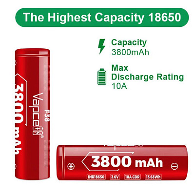 Аккумулятор Vapcell INR18650 F38 3800mAh