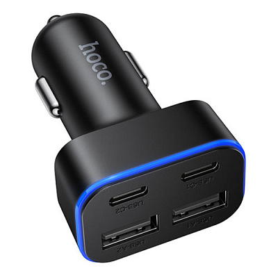 АЗУ 12-24V Hoco Z63 4xUSB Black