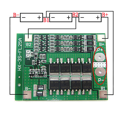 Плата защиты HX-3S-FL25A-A (BMS-3S)