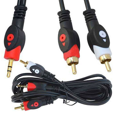 Кабель 3,5мм стерео-2RCA 3М