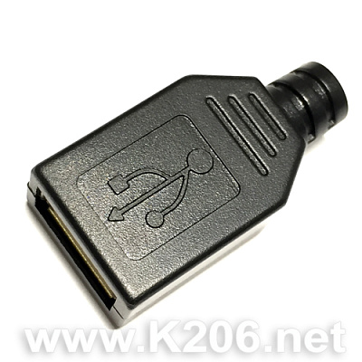Гніздо USB тип A на кабель у корпусі