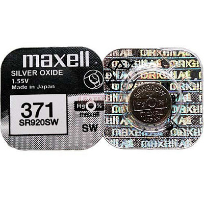 Батарейка Maxell Silver Oxide 371 SR920SW 1.55V