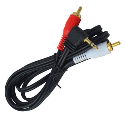 Аудио кабель AUX-3.5 ММ УГЛ. - 2 X RCA 1.5М