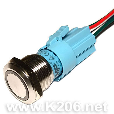 Кнопка антивандальна MP019S1/F11Z-12V-R/G-CMP
