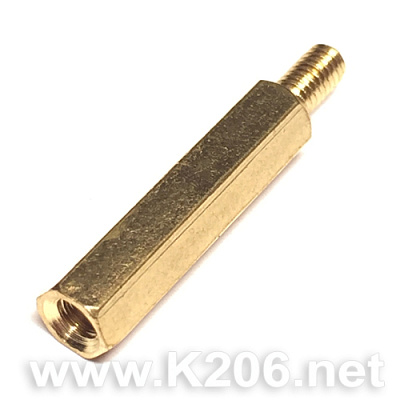 Стійка латунна TFM-M3x20+6мм