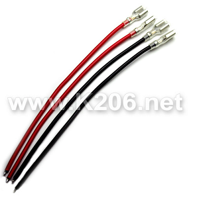CABLE-6,3/BLACK 0,75mm2/140mm