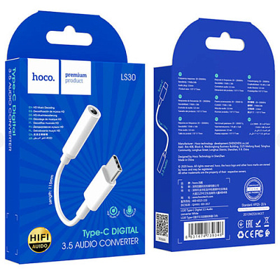 Перехідник HOCO LS30 Type-C - AUX 3.5mm