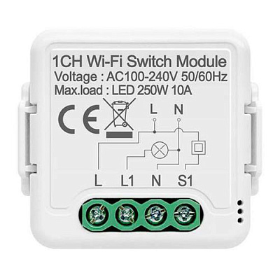 Wi-Fi вимикач 1 канал LED 250W 10A
