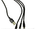 USB кабель 3-in-1 1.2m-BLACK /Нейлон/