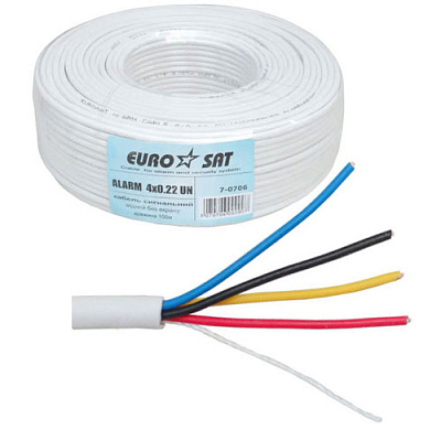 Кабель 4x0,22mm Cu без экрана EUROSAT