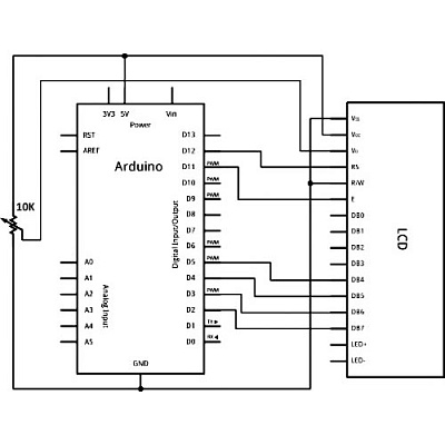 Дисплей LCD1602A 5V