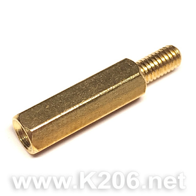 Стійка латунна TFM-M3x15+6мм