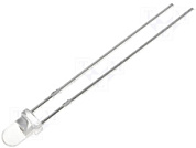 Светодиод 3mm зеленый прозрачный