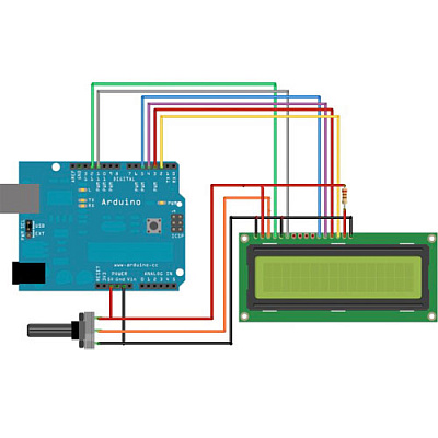 Дисплей LCD1602A 5V