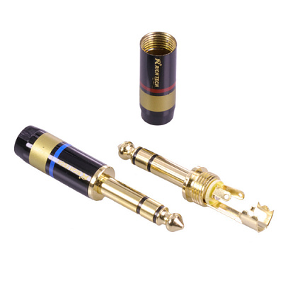 Rich Tech Jack 6,35mm 3pin / Blue ring