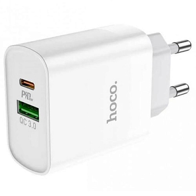 Зарядное устройство 2*USB HOCO C80A WHITE