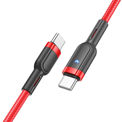 Кабель Type-C to Type-C Hoco U117 1.2m Red