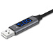 USB кабель з індикацією TOPK-TYPE-C/BLK/BLUE